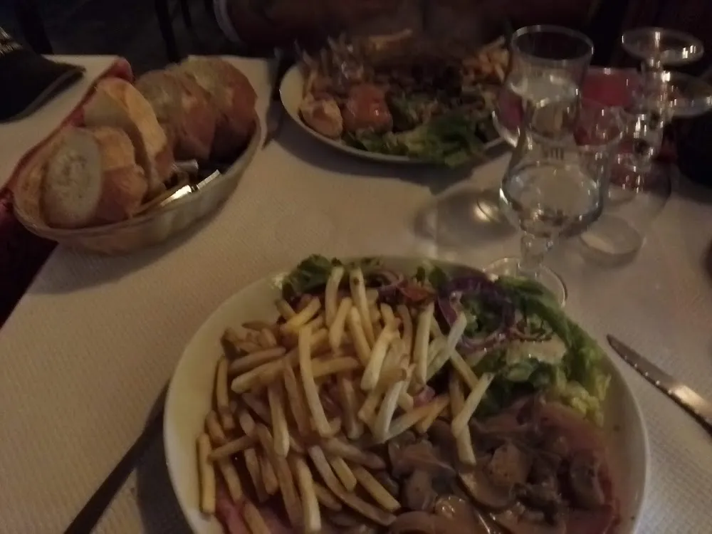 Jambon Sauce Champignons Frites